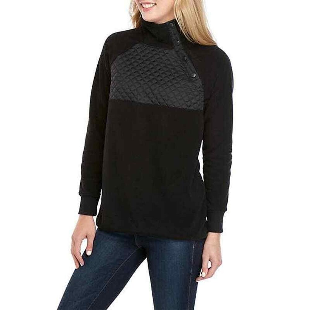 Abercrombie & Fitch Black Quilted Sweater